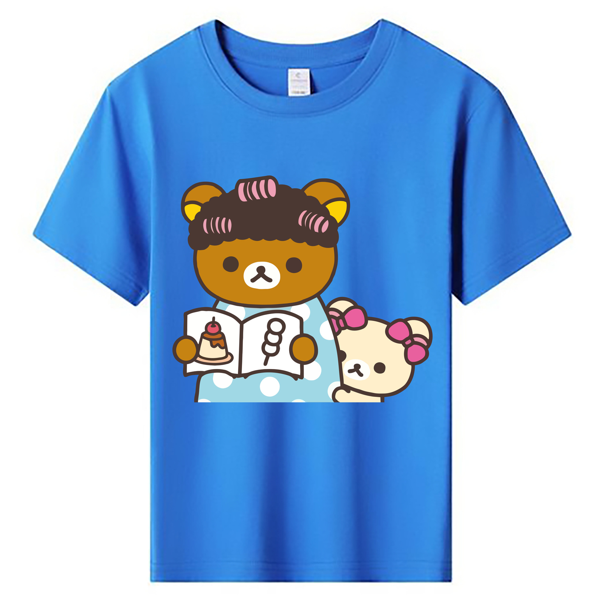 （画像用） リラックマ リラックマ キイロイトリ Rilakkuma Korilakkuma Kiiroitori 綿100％キッズTシャツ（フロントプリント）